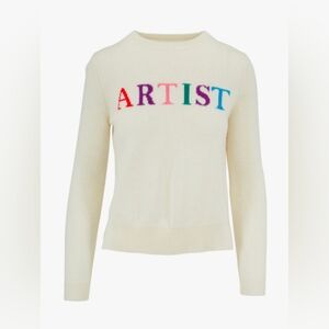 Chinti & Parker • Cream Multi Artist Crewneck Cashmere Sweater